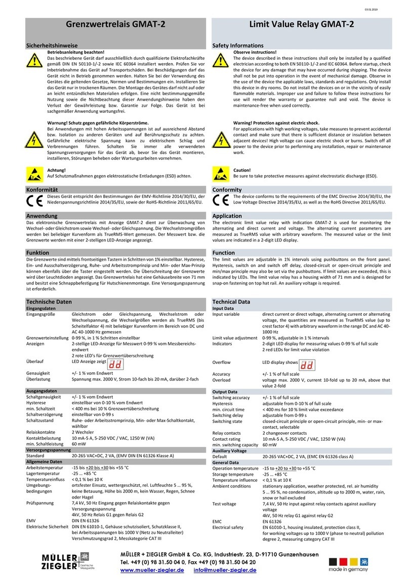 MÜLLER + ZIEGLER GMAT-2 quick start guide