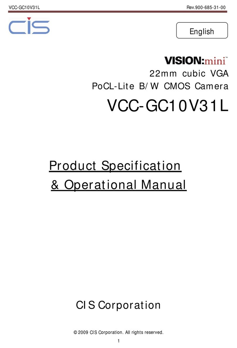 CIS VCC-GC10V31L Product specification & operational manual