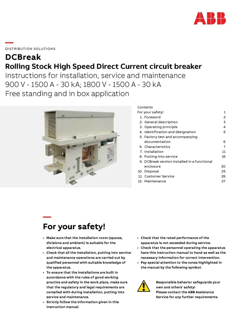 ABB DCBreak Series Instructions for installation & operation
