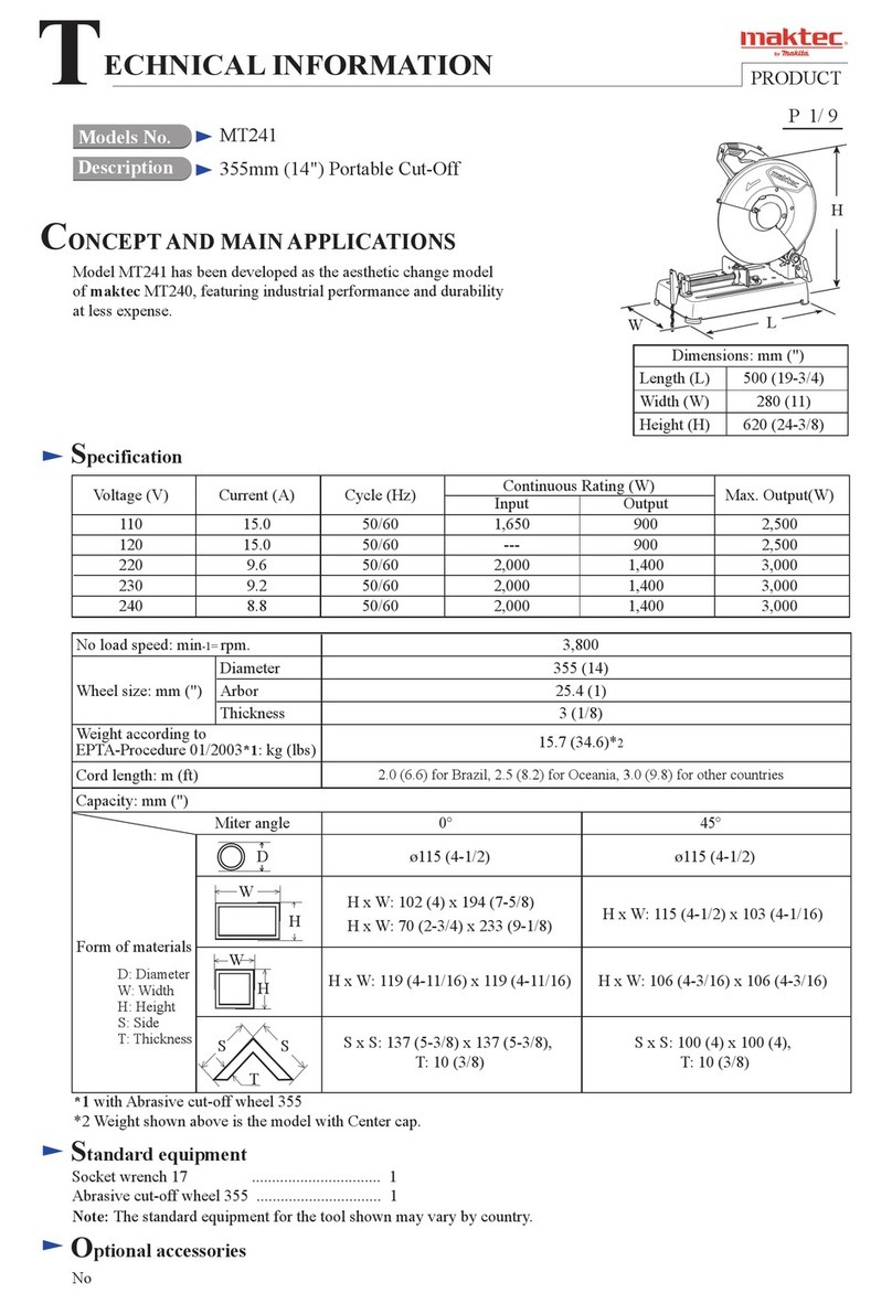 Makita Maktec MT241 Manual