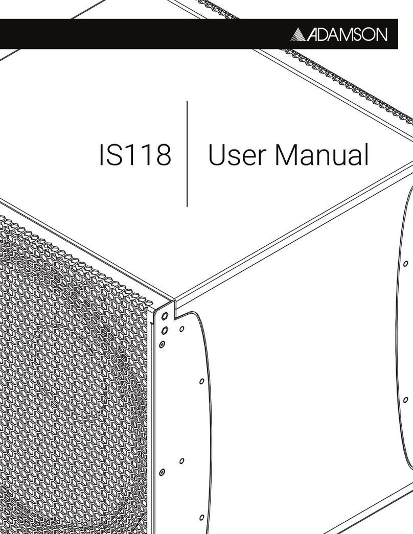 Adamson IS Series User manual Adamson IS Series User manual