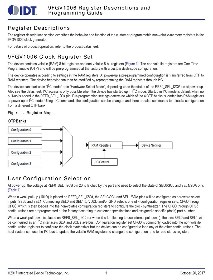 IDT 9FGV1006 Register Descriptions and Programming Guide