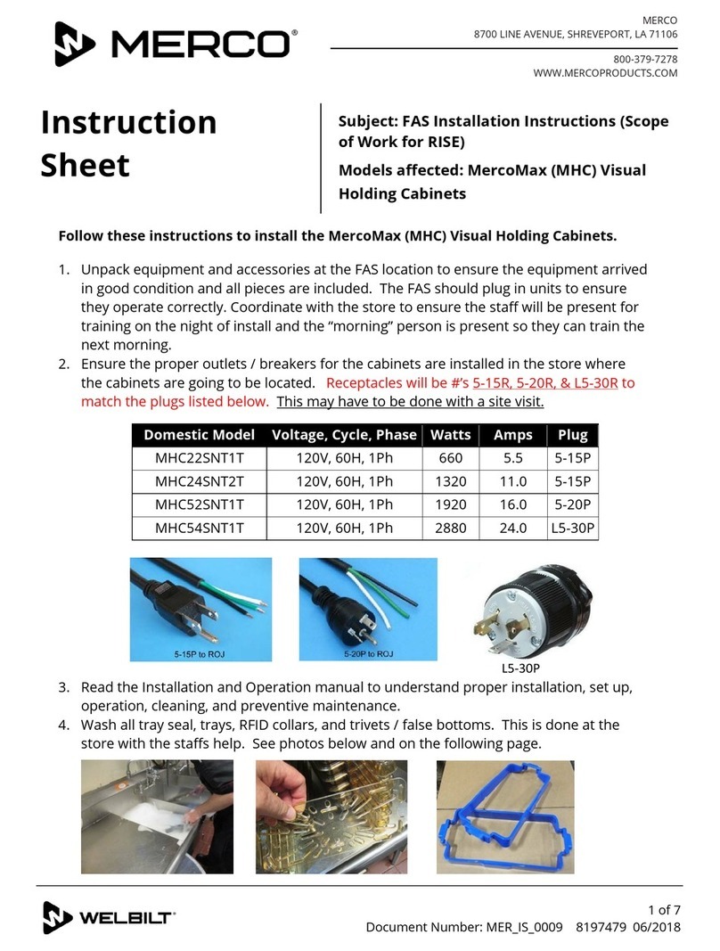 Merco MHC24SNT2T instruction sheet