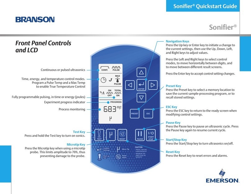 Emerson Branson Sonifier User manual