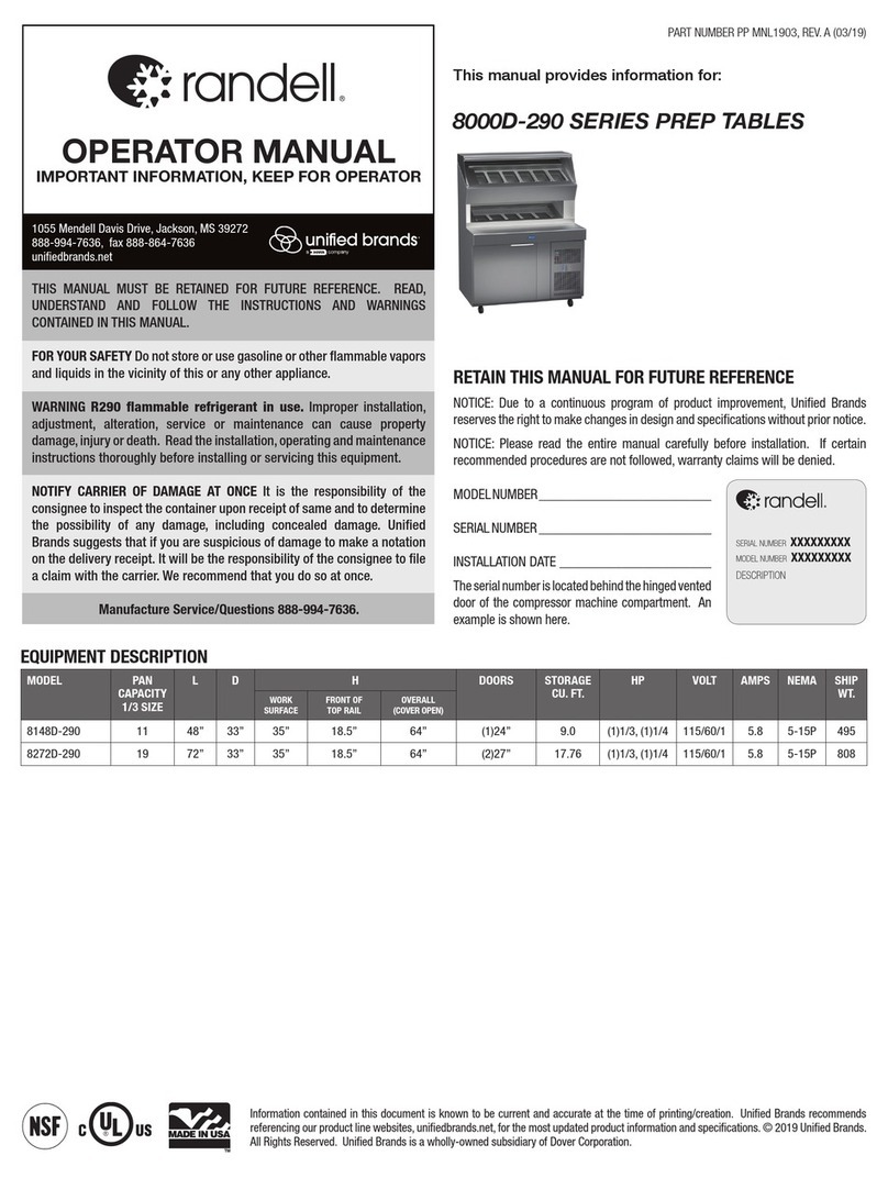 Randell 8000D-290 Series User manual