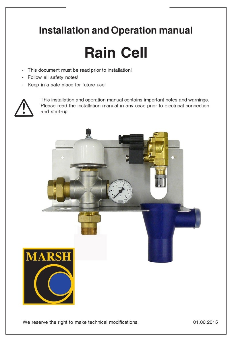 Marsh Rain Cell Installation and operation manual