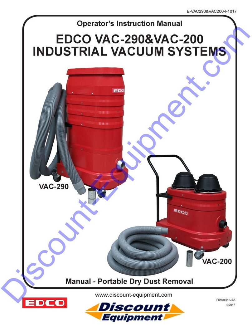 Edco VAC-290 Operator's instruction manual Edco VAC-290 Operator's instruction manual