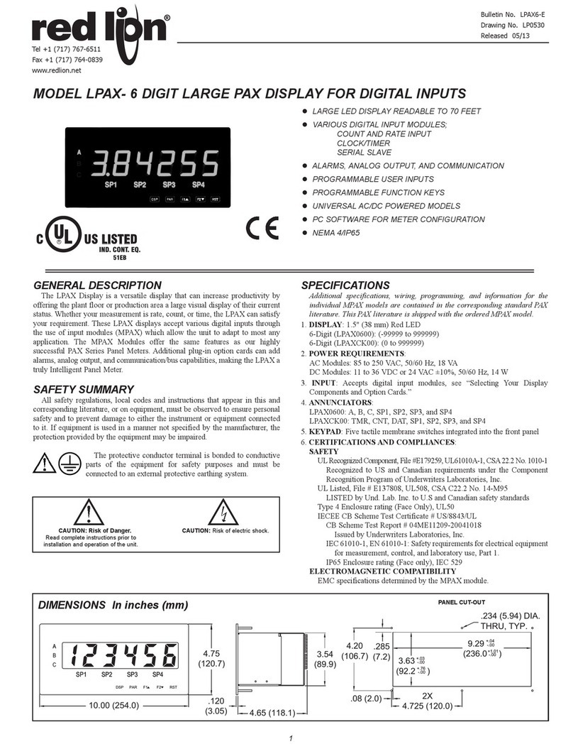 red lion LPAX Series User manual