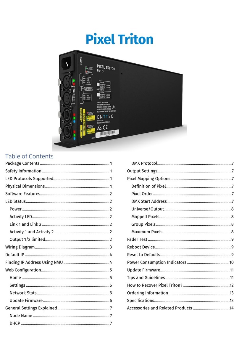 Enttec Pixel Triton User manual