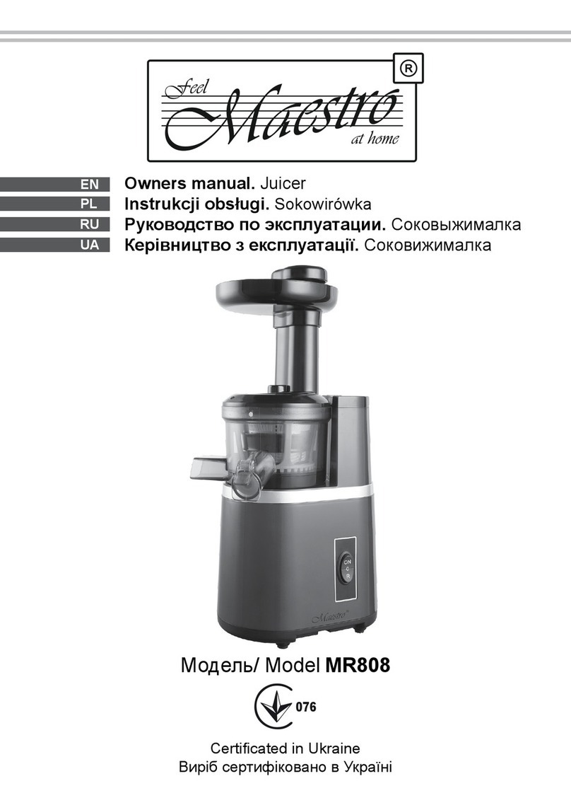 Maestro MR808 User manual