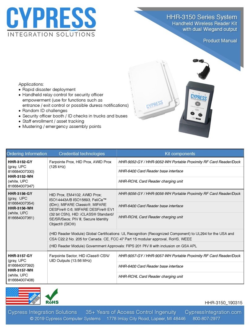 Cypress HHR-3150 Series product manual