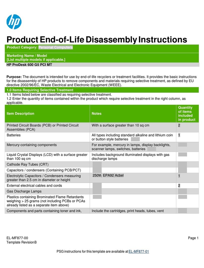 HP ProDesk 600 G5 PCI MT Assembly instructions HP ProDesk 600 G5 PCI MT Assembly instructions