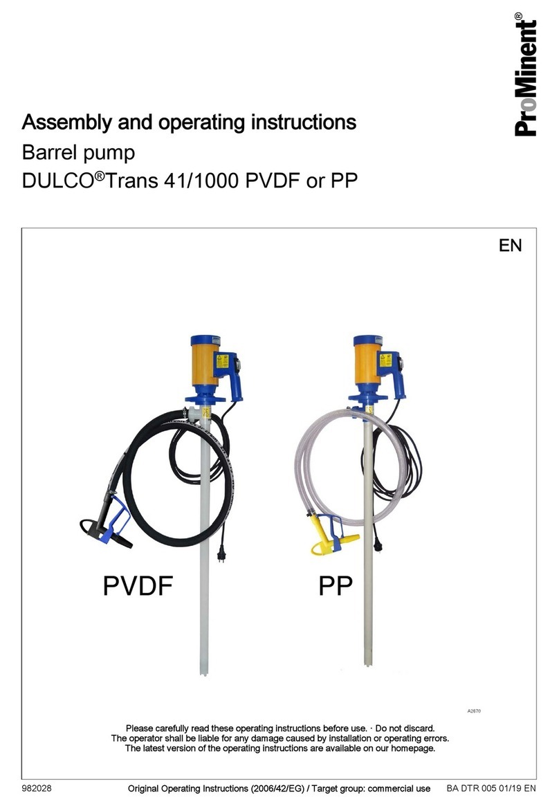 ProMinent DULCO Trans 41/1000 PVDF User manual