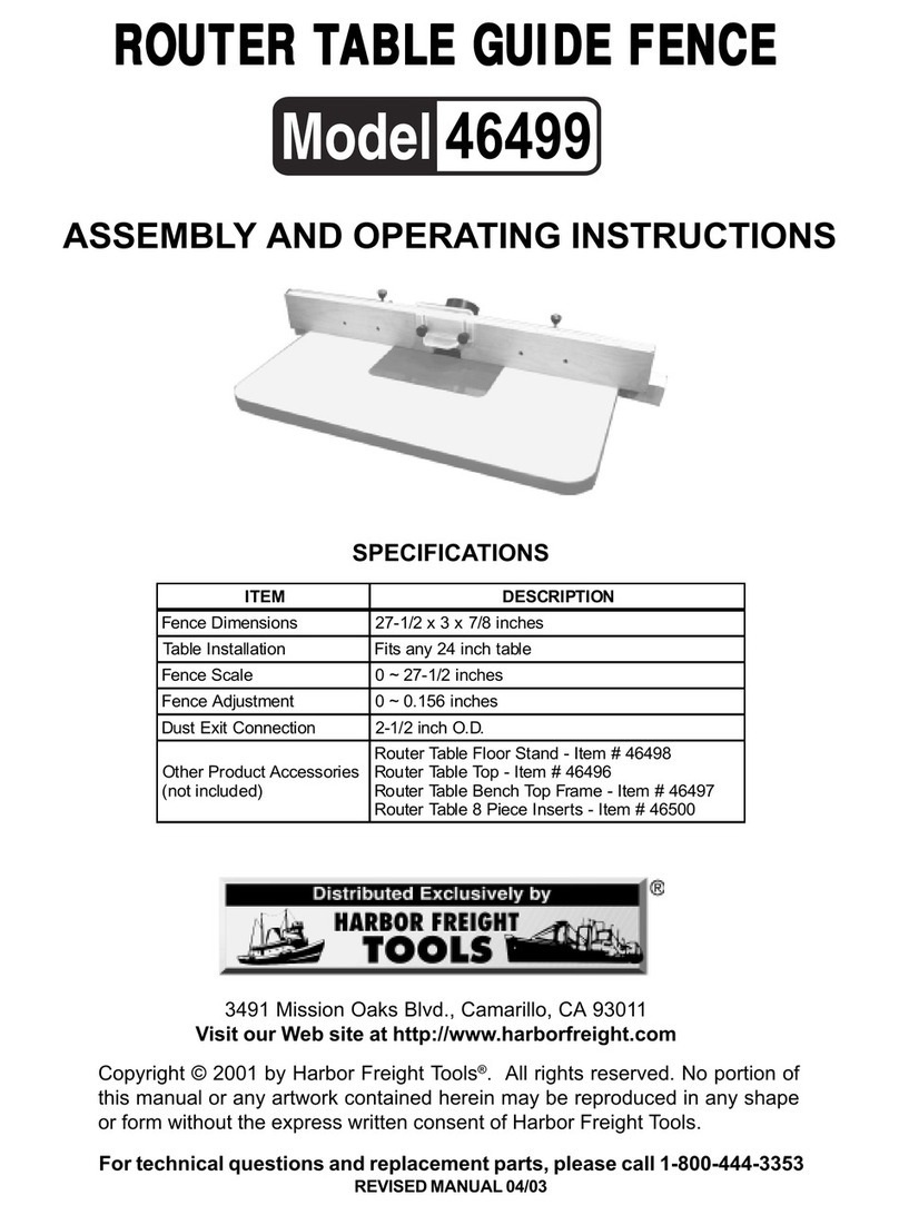 Harbor Freight Tools 46499 Assembly and operating instructions