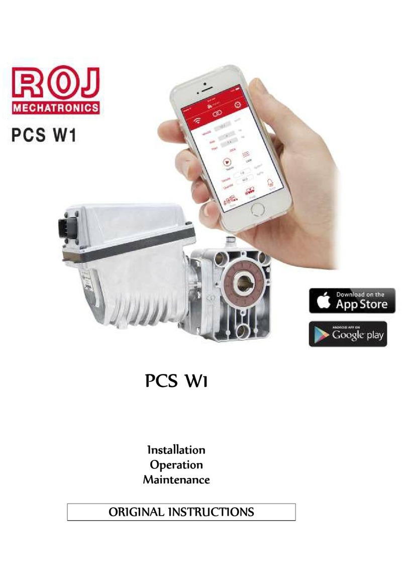 ROJ PCS W1 Installation, operation and maintenance manual ROJ PCS W1 Installation, operation and maintenance manual