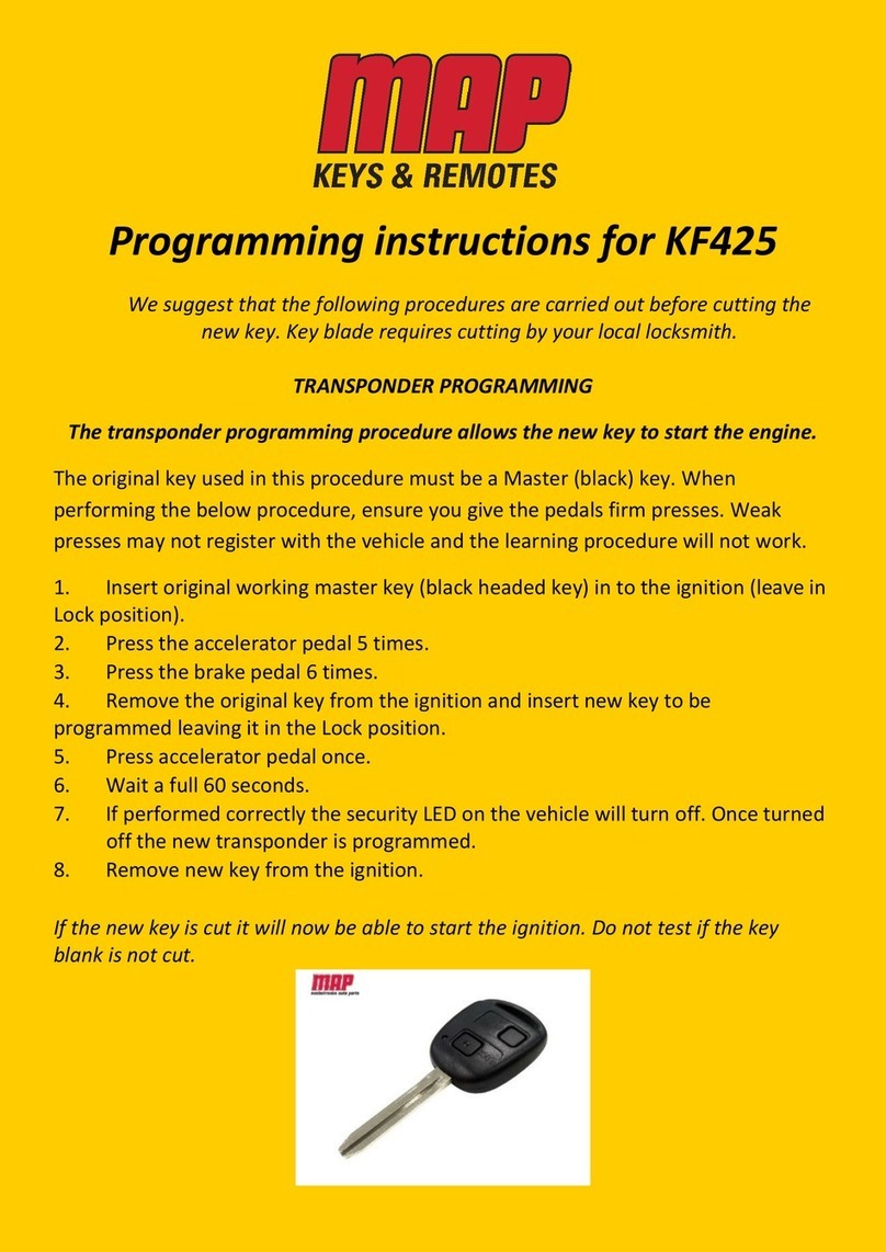 Map KF425 Programming instructions