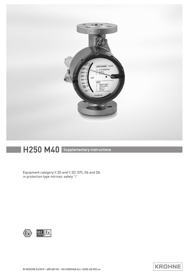 KROHNE H250 M40 Series Supplementary instructions