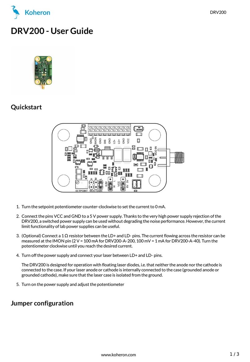 Koheron DRV200 Series User manual