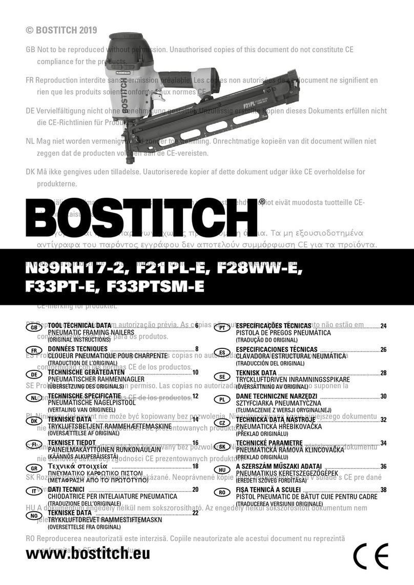 Bostitch N89RH17-2 Instruction manual