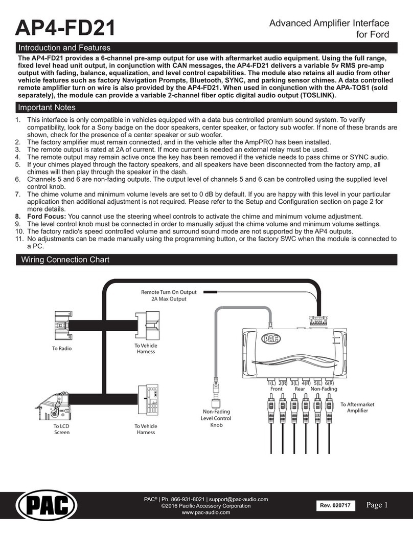 PAC AP4-FD21 manual