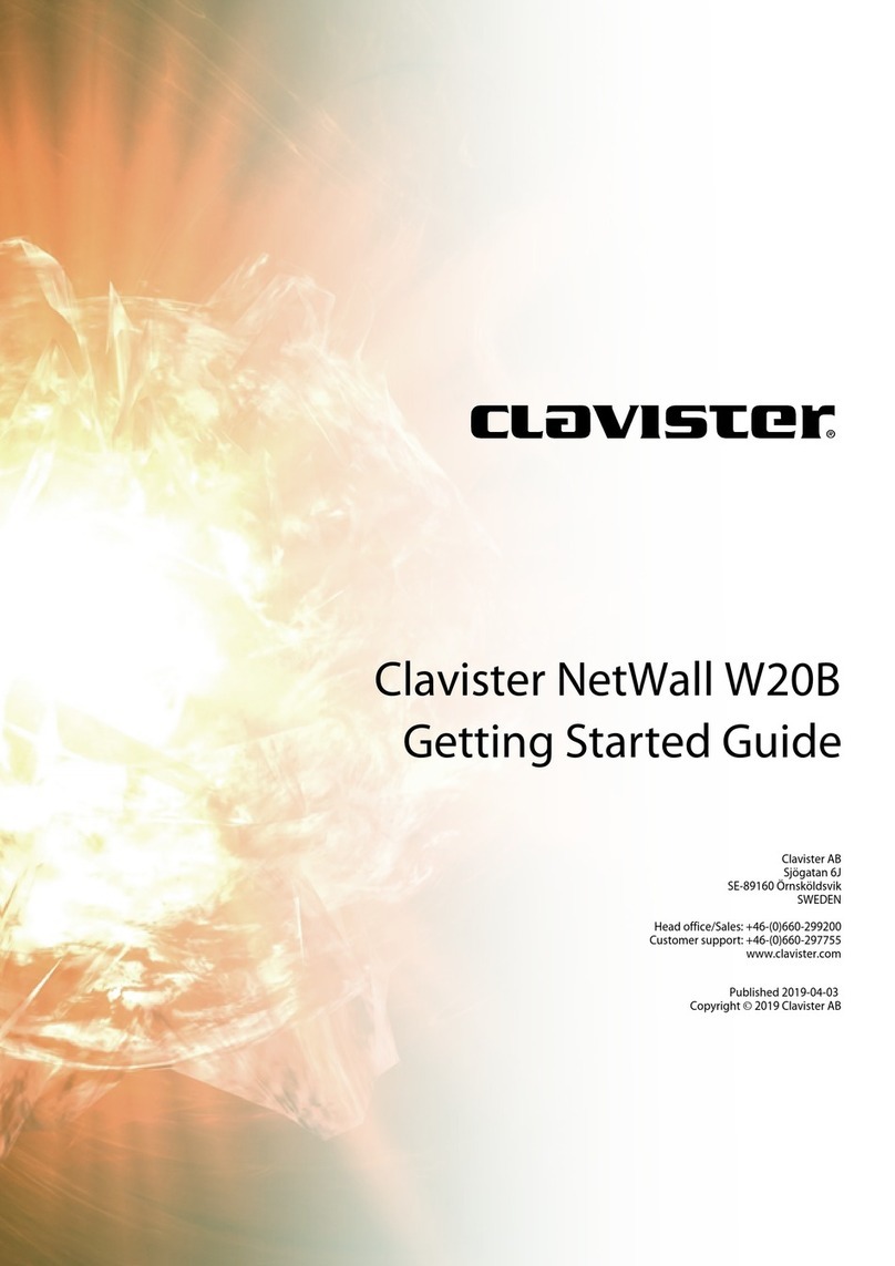Clavister NetWall W20A User manual