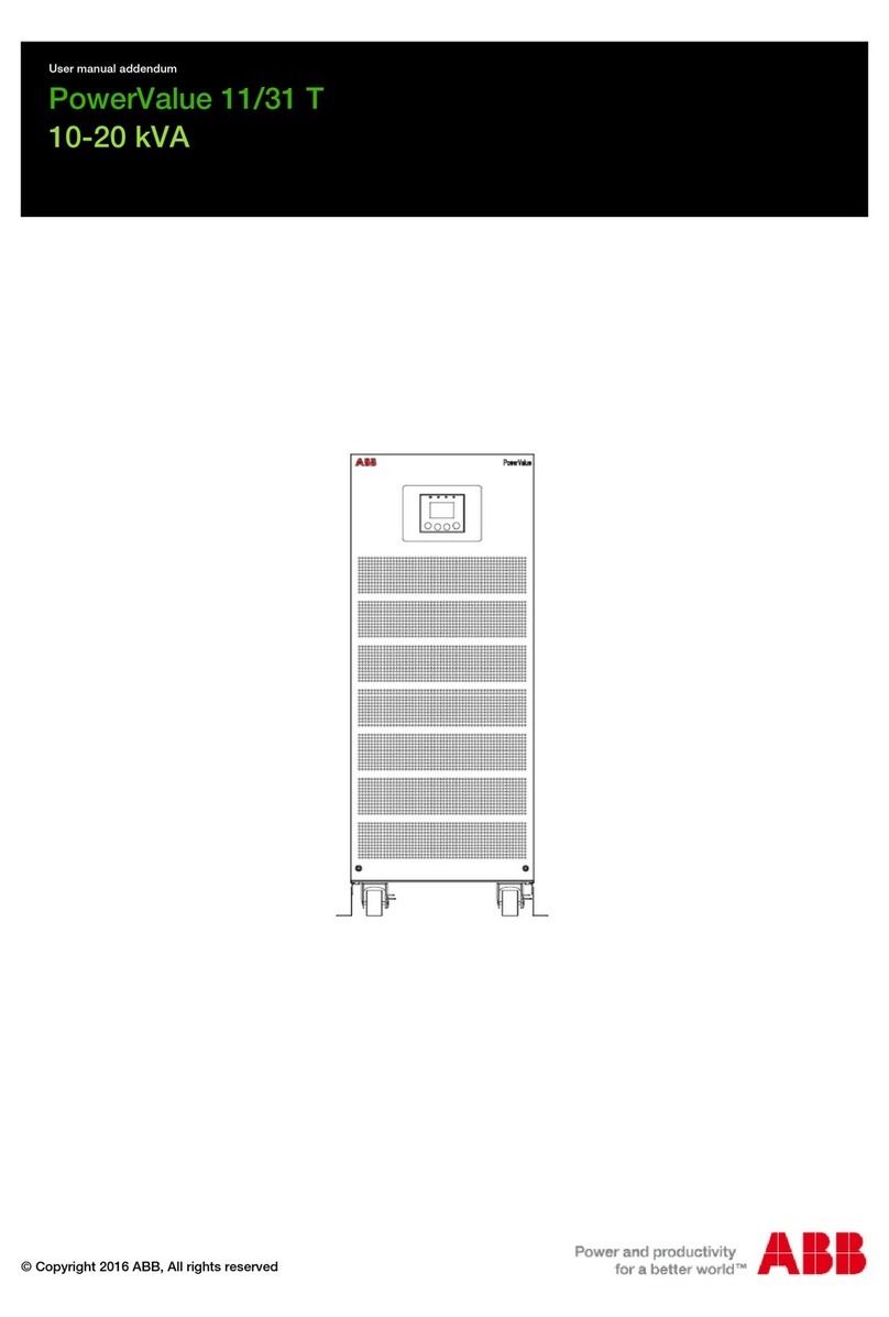 ABB PowerValue 11/31 T User manual addendum