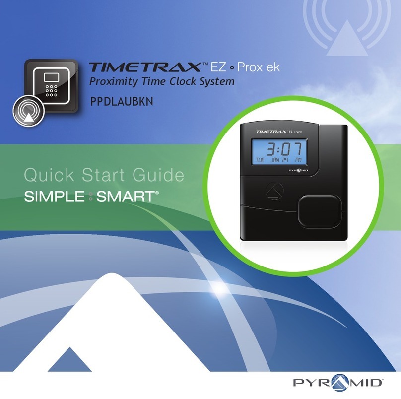 Pyramid Time Systems Timetrax EZ Prox ek PPDLAUBKN quick start guide