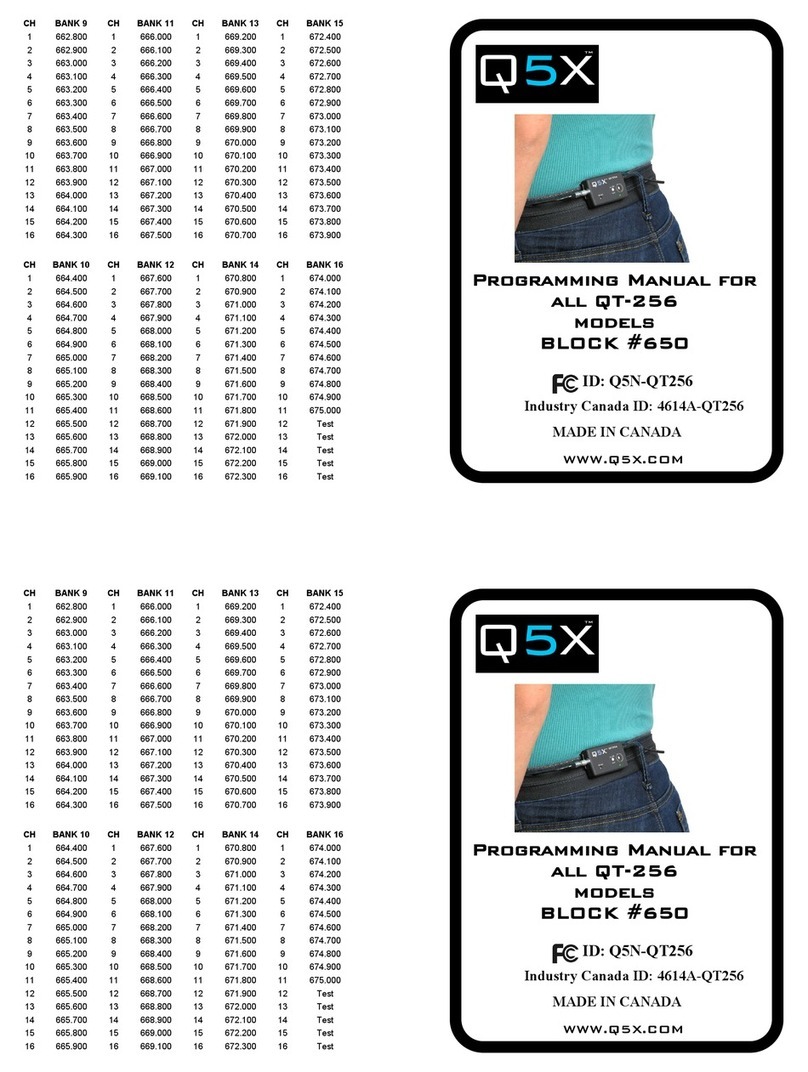 Q5X QT-256 Owner's manual