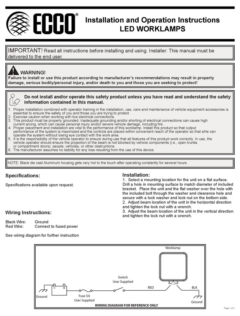 Ecco E92008 Installation and operation instructions
