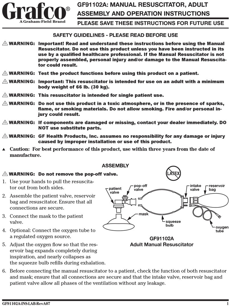 GF Health Products Grafco GF91102A Assembly and operation instructions