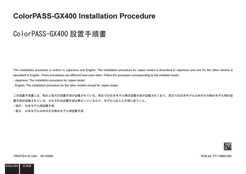 Canon ColorPASS-GX400 Operating and maintenance manual Canon ColorPASS-GX400 Operating and maintenance manual
