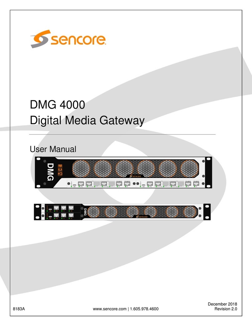 Sencore DMG 4000 User manual