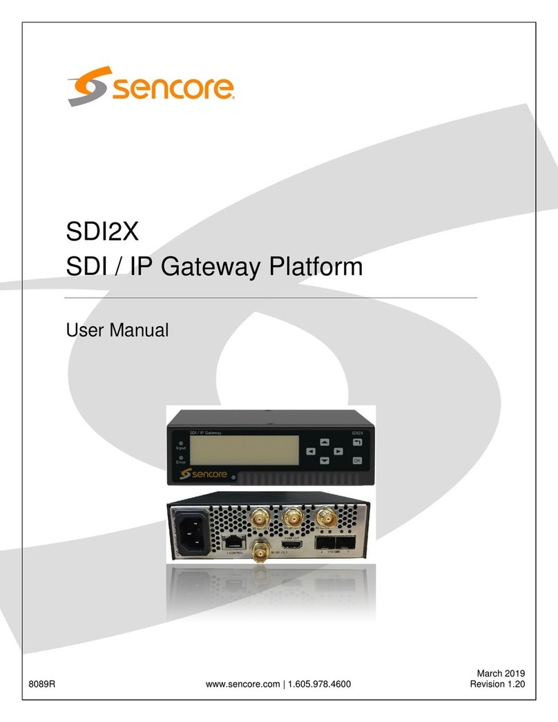 Sencore SDI2X User manual