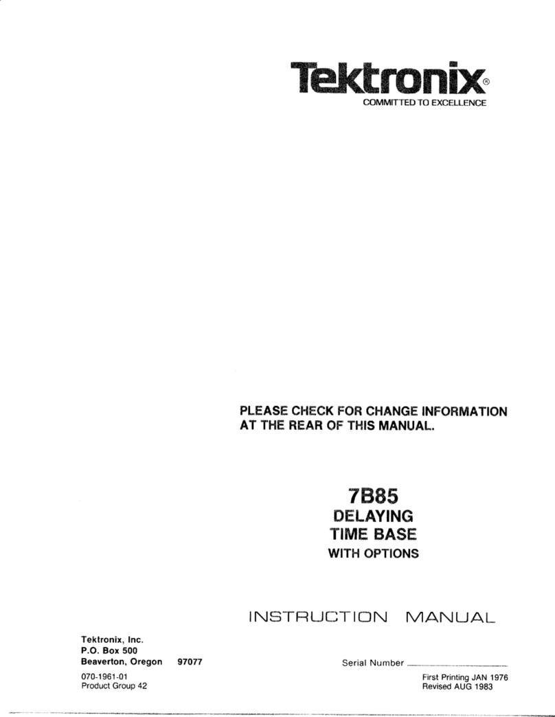 Tektronix 7B85 User manual
