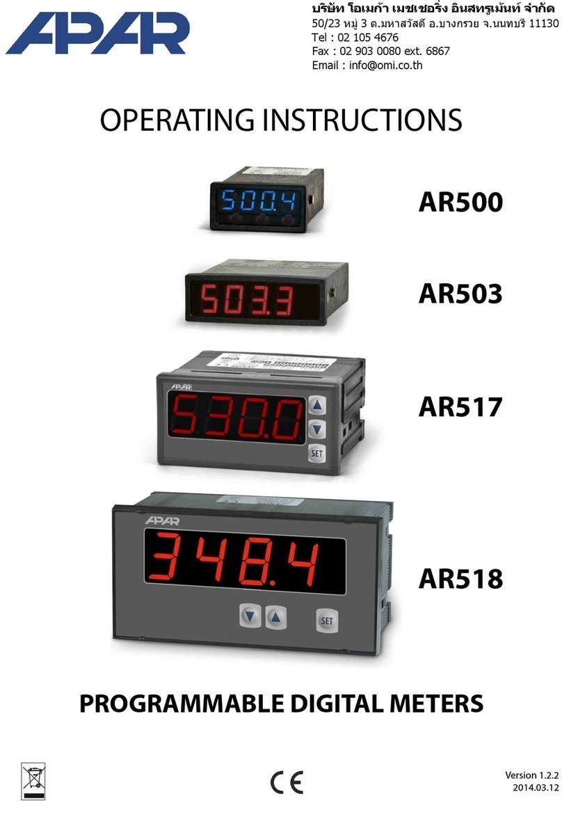 APAR AR500 operating instructions