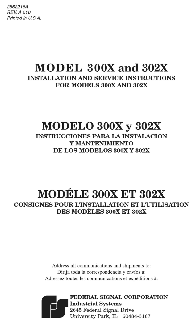 Federal Signal Corporation 300X Quick guide