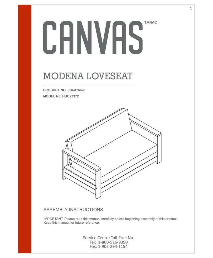Canvas MODENA LOVESEAT HUC23372 User manual