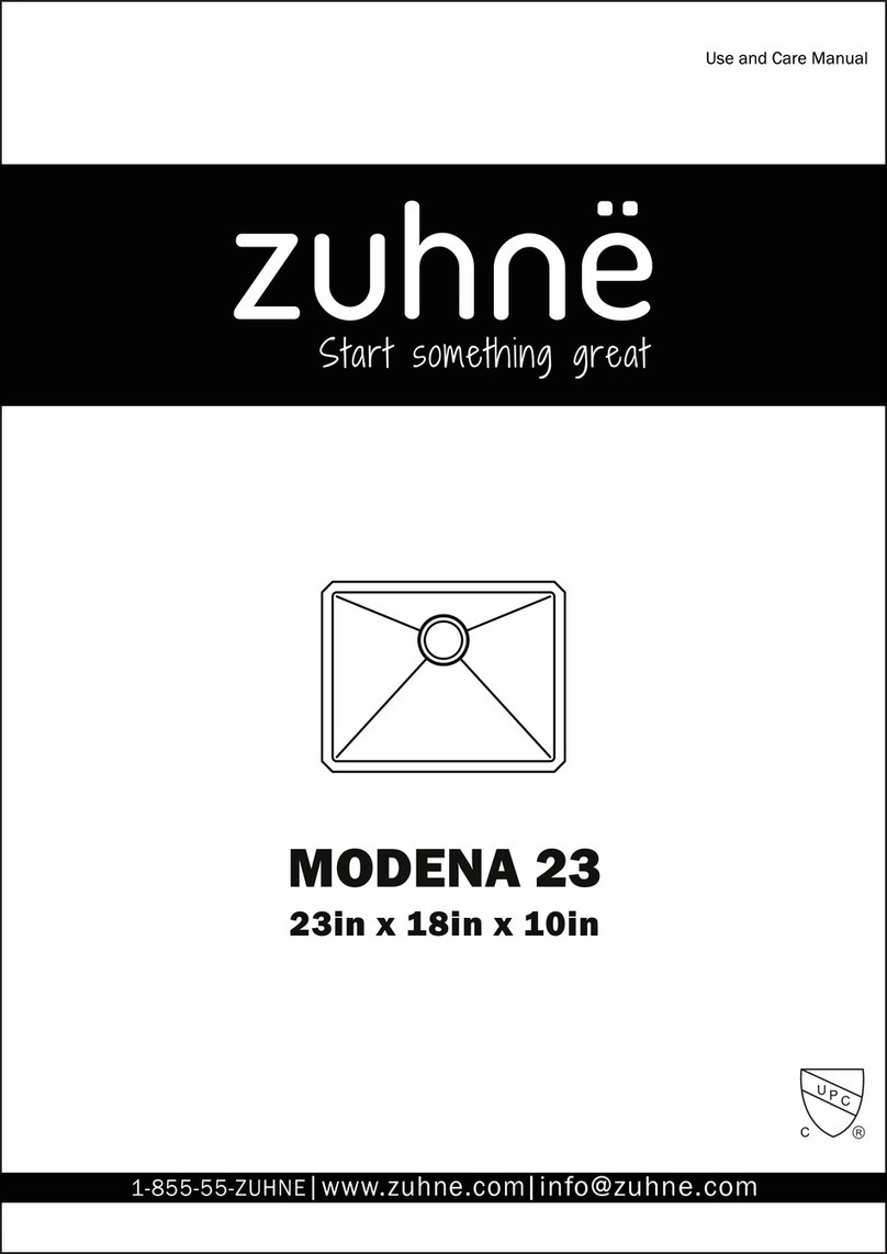 ZUHNE MODENA 23 use and care manual
