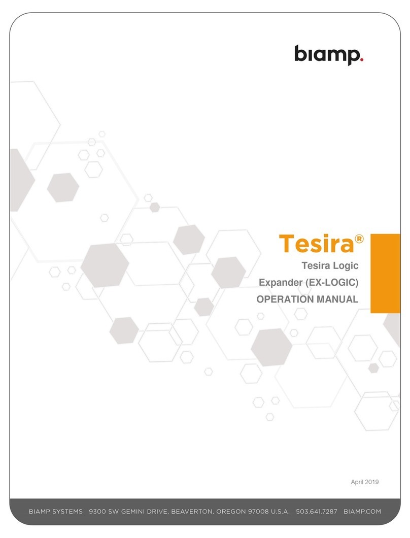 Biamp Tesira EX-LOGIC User manual