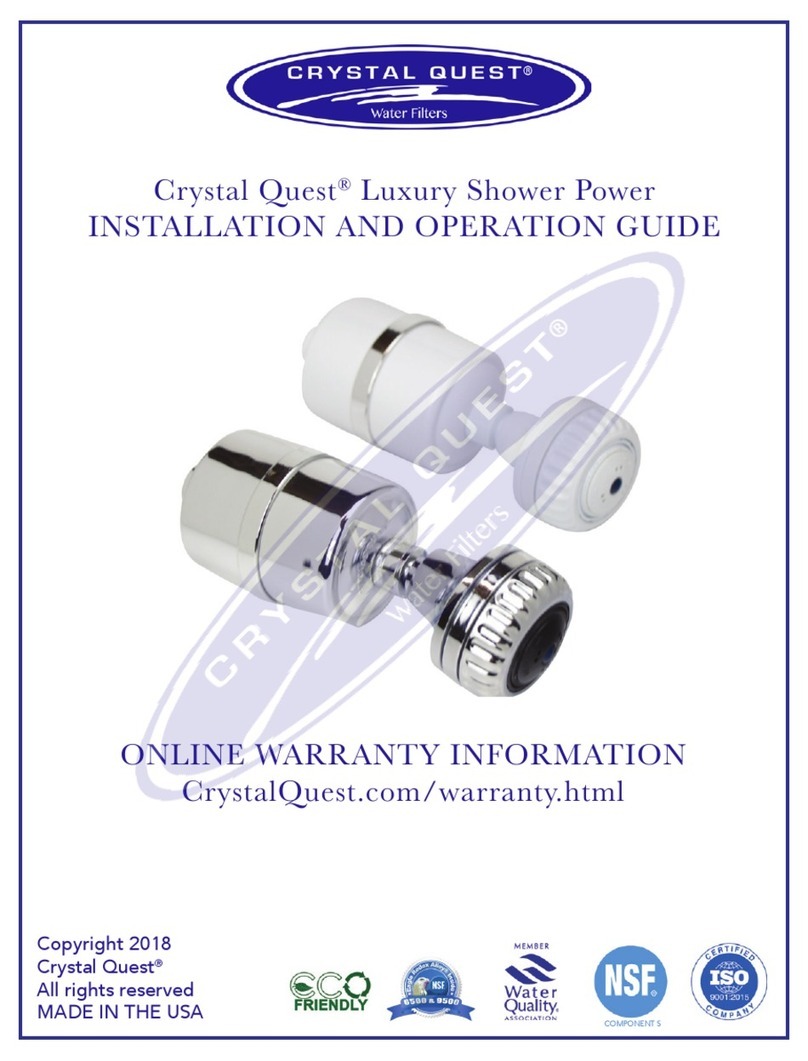 Crystal Quest Luxury Shower Power Installation and operation guide