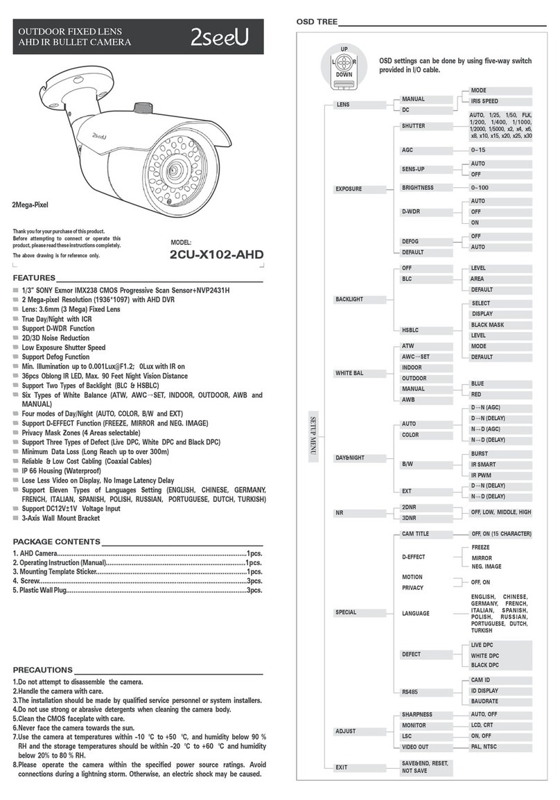 2seeU 2CU-X102-AHD User manual