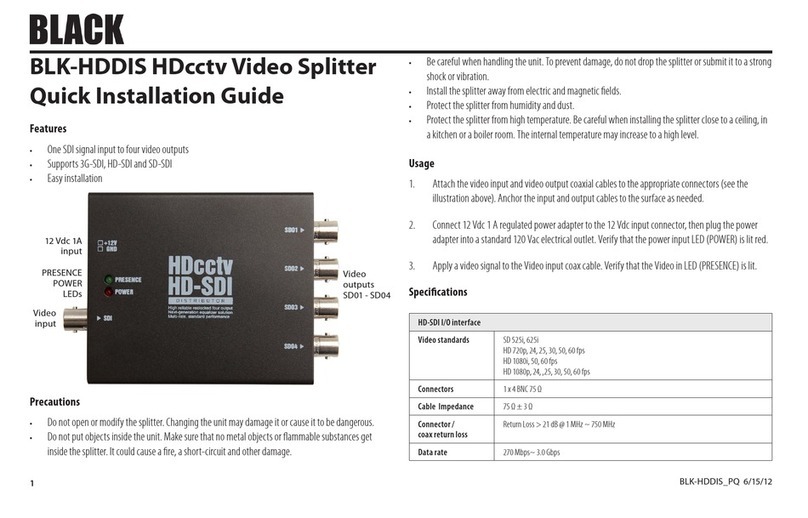 Black BLK-HDDIS HDcctv Quick installation guide
