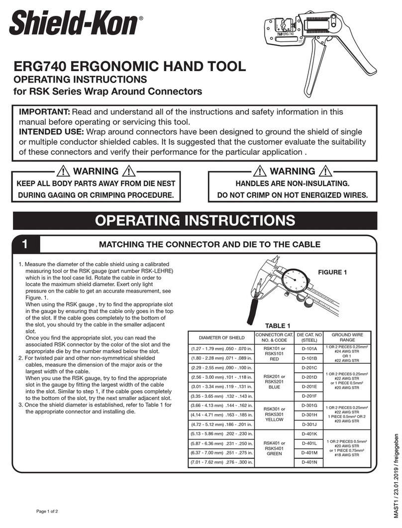 Shield-Kon ERG740 operating instructions