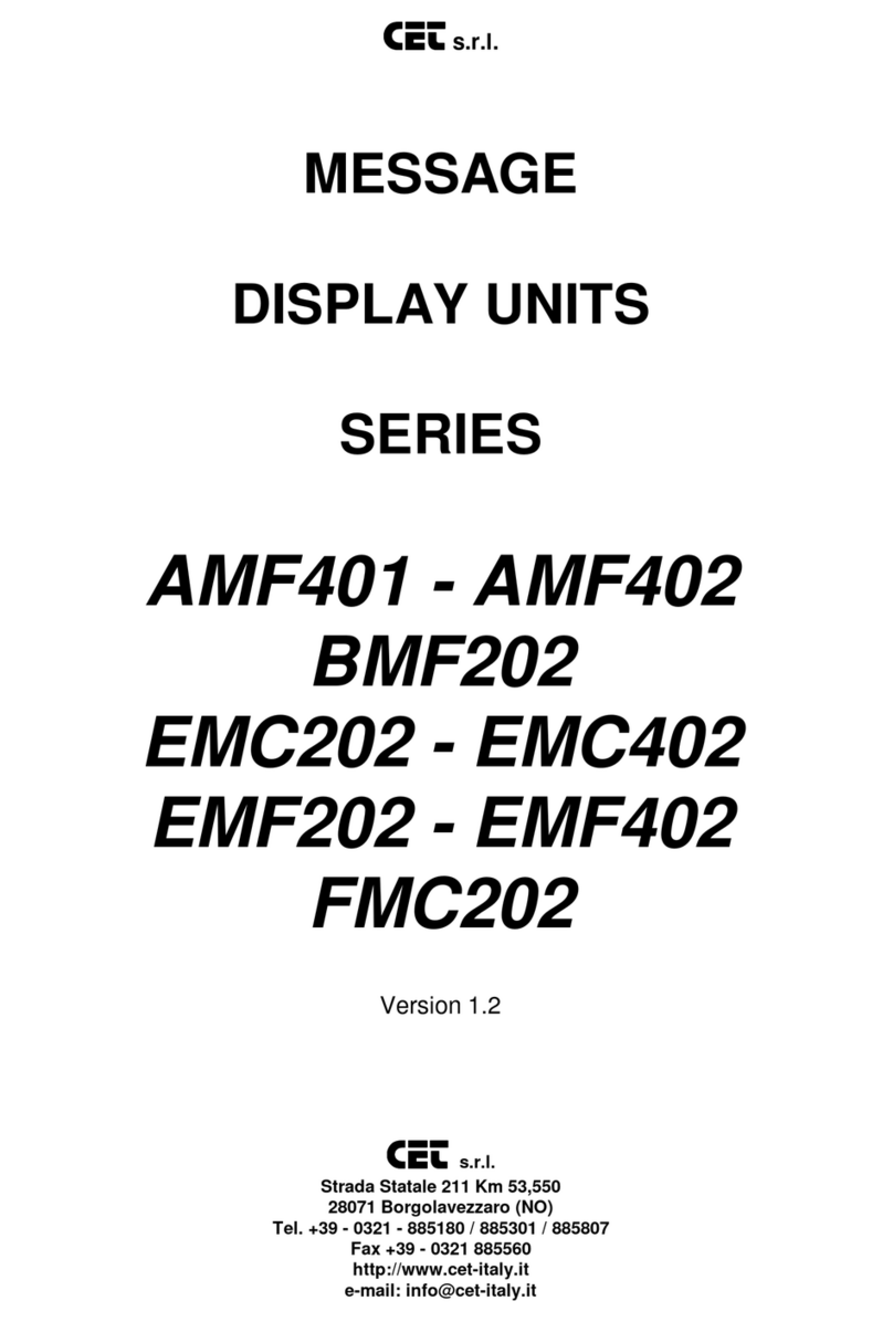 CET Message Dispay AMF401 manual