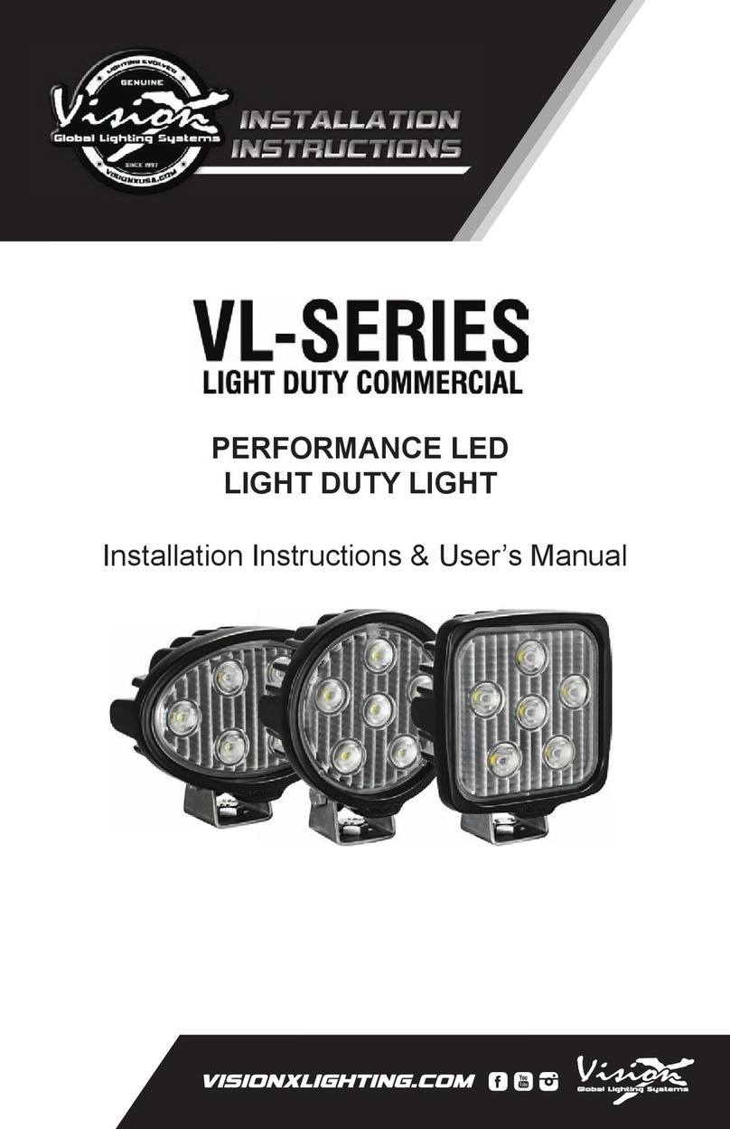 VisionX VL-Series Installation instructions & user manual