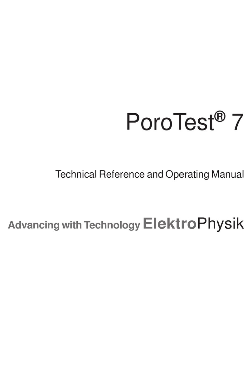 ElektroPhysik PoroTest 7 Technical Reference and Operating Manual