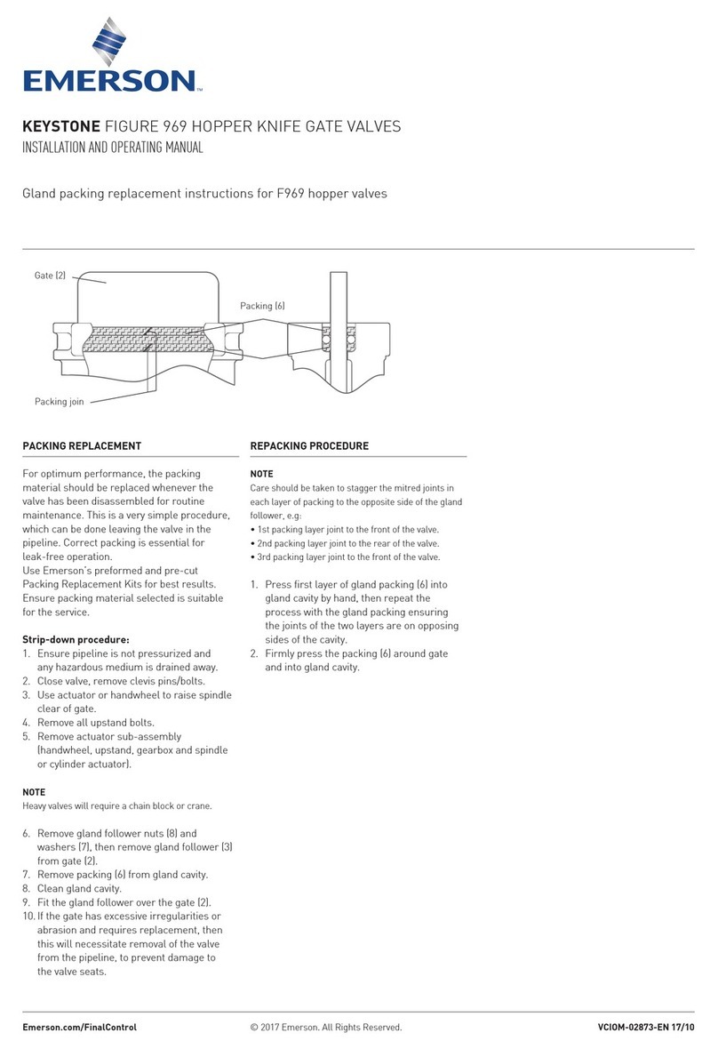 Emerson Keystone Figure 969 Hopper Installation and operating manual Emerson Keystone Figure 969 Hopper Installation and operating manual