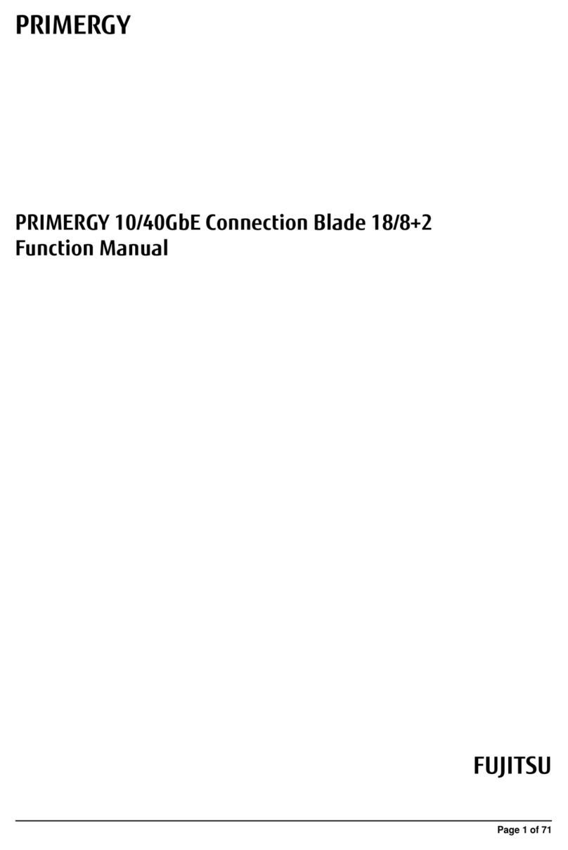 Fujitsu PRIMERGY 10/40GbE Connection Blade 18/8+2 Parts list manual