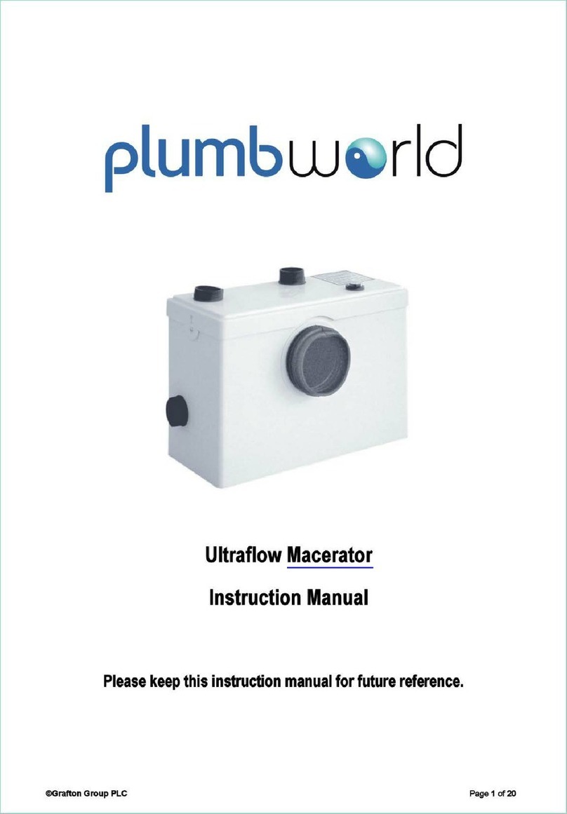 GRAFTON Plumbworld Ultraflow Macerator instruction manual