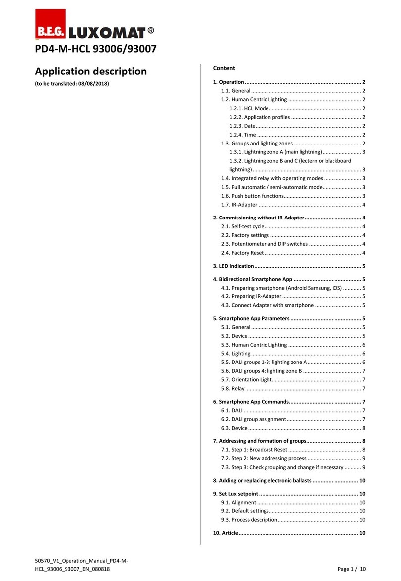 B.E.G. LUXOMAT PD4-M-HCL-FC Application description